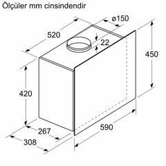 SİEMENS LC65FCJ00T IQ300 DUVAR TİPİ DAVLUMBAZ 60 CM
