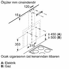 SİEMENS LC65FCJ20T IQ300 DUVAR TİPİ DAVLUMBAZ 60 CM