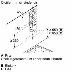 SİEMENS LC67BBK20T IQ300 DUVAR TİPİ DAVLUMBAZ 60 CM