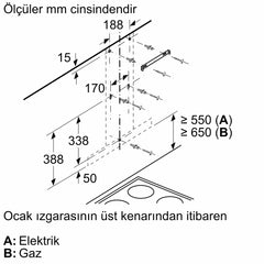 SİEMENS LC67BBK60T IQ300 DUVAR TİPİ DAVLUMBAZ 60 CM
