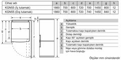 iQ300 Alttan Donduruculu Buzdolabı 186 x 70 cm Paslanmaz çelik KG55NCIE0N