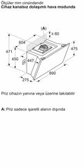 SİEMENS LC91KLT60 IQ700 DUVAR TİPİ DAVLUMBAZ 90 CM CAM