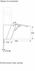 SİEMENS LC91KLT60 IQ700 DUVAR TİPİ DAVLUMBAZ 90 CM CAM