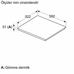 Siemens iQ500 ED65KHQB1E İndüksiyonlu Ocak 60 cm Çerçevesiz Yüzey