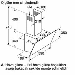 SİEMENS LC63KPJ61T IQ100 DUVAR TİPİ DAVLUMBAZ 60 CM CAM