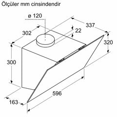 SİEMENS LC64KPJ20T IQ100 DUVAR TİPİ DAVLUMBAZ 60 CM CAM