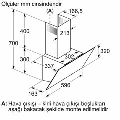 SİEMENS LC64KPJ60T IQ100 DUVAR TİPİ DAVLUMBAZ 60 CM CAM