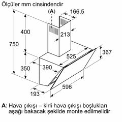 SİEMENS LC66KPJ20T IQ300 DUVAR TİPİ DAVLUMBAZ 60 CM CAM
