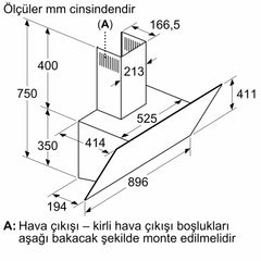 SİEMENS LC97KPJ60T IQ500 DUVAR TİPİ DAVLUMBAZ 90 CM CAM