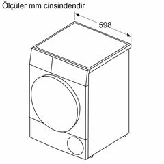 iQ500 Isı Pompalı Kurutma Makinesi 10 kg Antrasit WQ52J20RTR