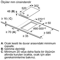 Siemens iQ300 ET375CFA1E Elektrikli Domino Ocak 30 cm Çerçeveli Montaj