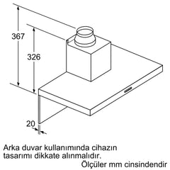 SİEMENS LC97BBM50T IQ300 DUVAR TİPİ DAVLUMBAZ 90 CM