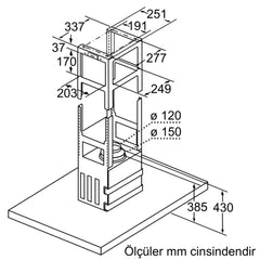 SİEMENS LF97BBM50 IQ300 ADA TİPİ DAVLUMBAZ 90 CM