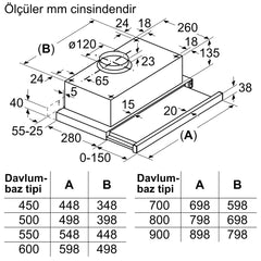 SİEMENS LI63TCA11T IQ100 TELESKOPİK ASPİRATÖR 60 CM