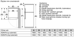iQ500 Üstten Donduruculu Buzdolabı 186 x 75 cm Paslanmaz çelik KD76NXIE1N