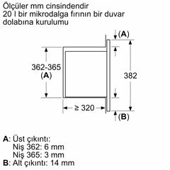 SİEMENS BF623LMW3 IQ300 ANKASTRE MİKRODALGA FIRIN