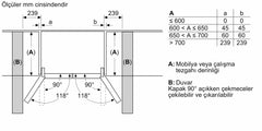 iQ300 Gardırop Tipi Buzdolabı 183 x 90.5 cm Paslanmaz çelik KF96NVPEA