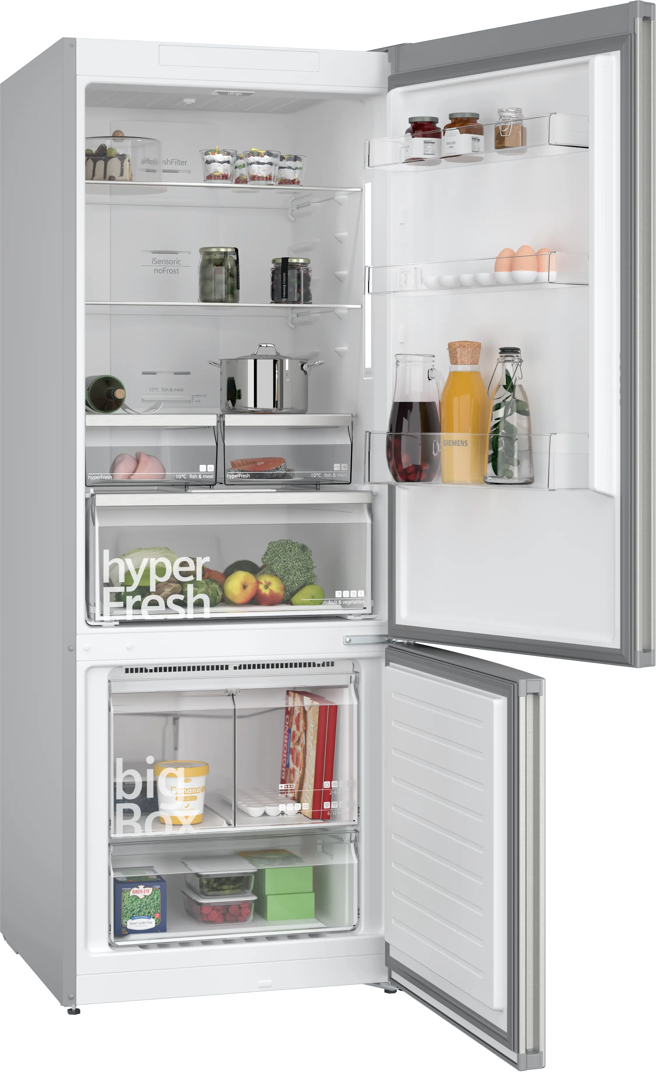 iQ300 Alttan Donduruculu Buzdolabı 186 x 70 cm Paslanmaz çelik KG55NCIE0N