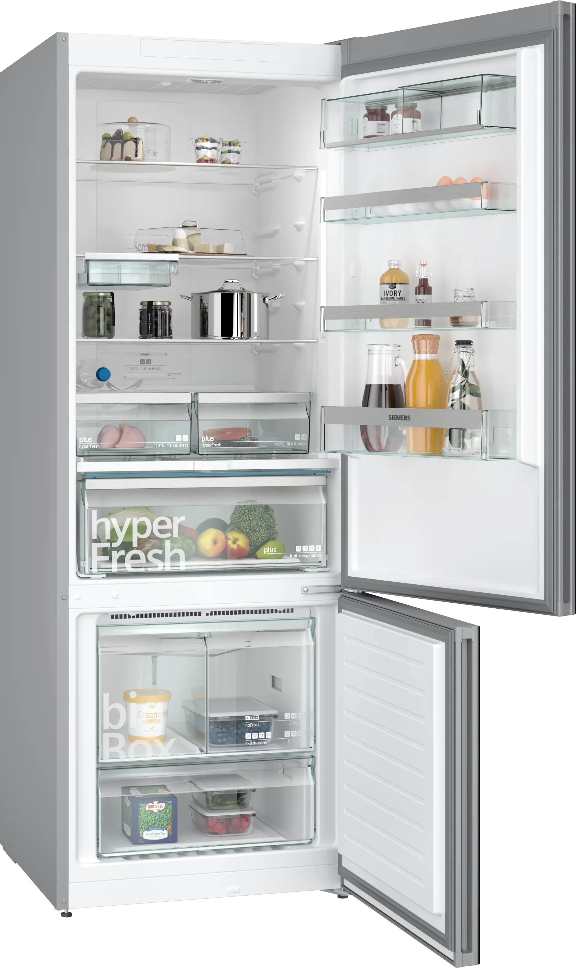 iQ500 Alttan Donduruculu Buzdolabı 193 x 70 cm Siyah, Total noFrost KG56NLBE0N