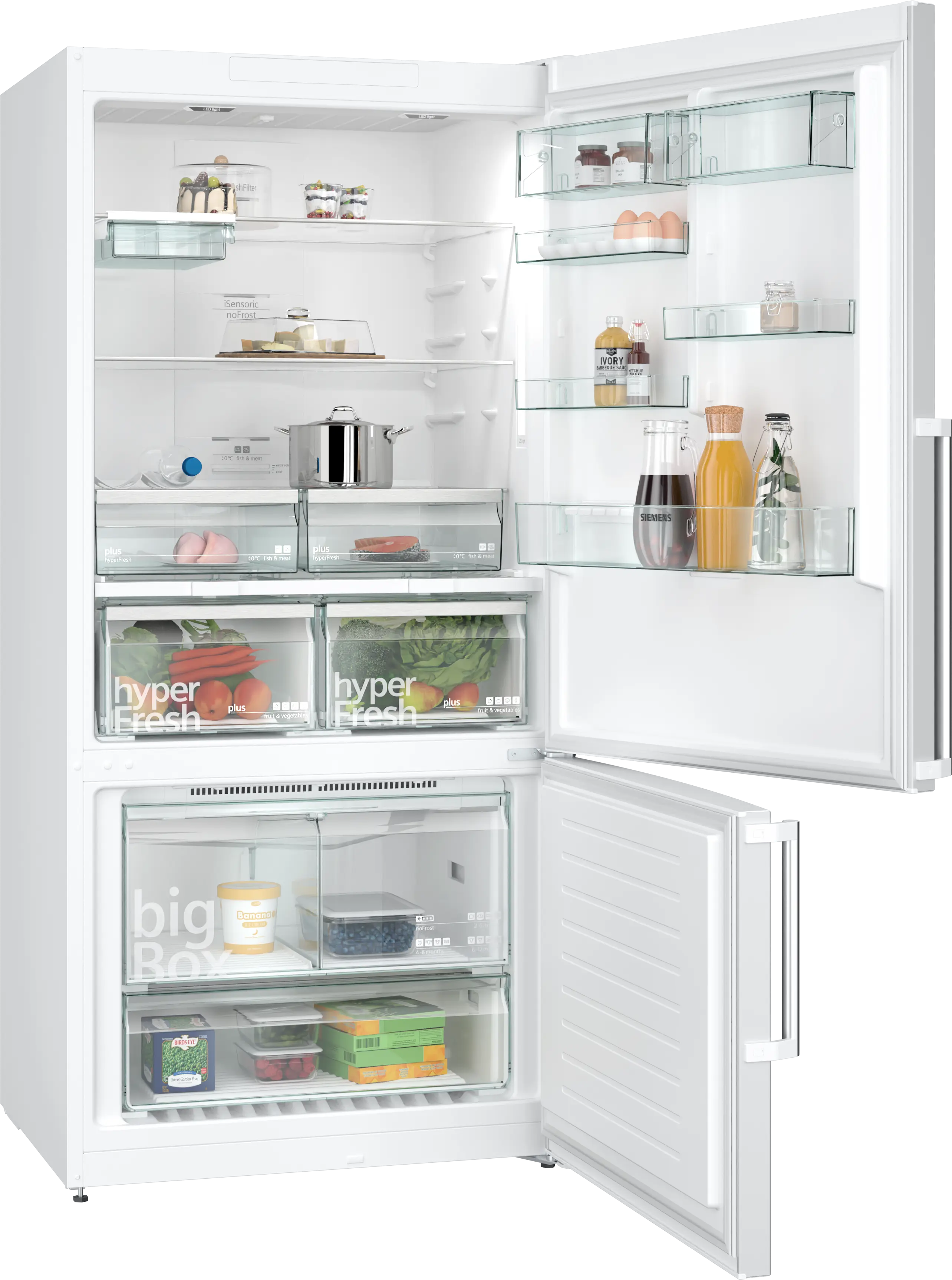 iQ500 Alttan Donduruculu Buzdolabı 186 x 86 cm Beyaz, Total noFrost