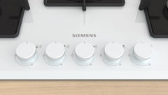 Siemens iQ300 Gazlı Ocak 75 cm Sert cam, Beyaz