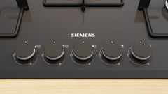 Siemens iQ300 Gazlı Ocak 75 cm Sert cam, Siyah