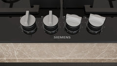 Siemens iQ500 Gazlı Ocak 60 cm Sert cam, Siyah