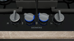 Siemens iQ700 Gazlı Ocak 60 cm Sert cam, Siyah