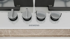 Siemens iQ500 Gazlı Ocak 60 cm Sert cam, Beyaz