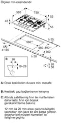 Siemens iQ500 Gazlı Ocak 75 cm Paslanmaz çelik