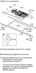 Siemens iQ700 Gazlı Ocak 90 cm Sert cam, Siyah