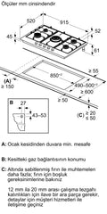 Siemens iQ500 Gazlı Ocak 90 cm Paslanmaz çelik